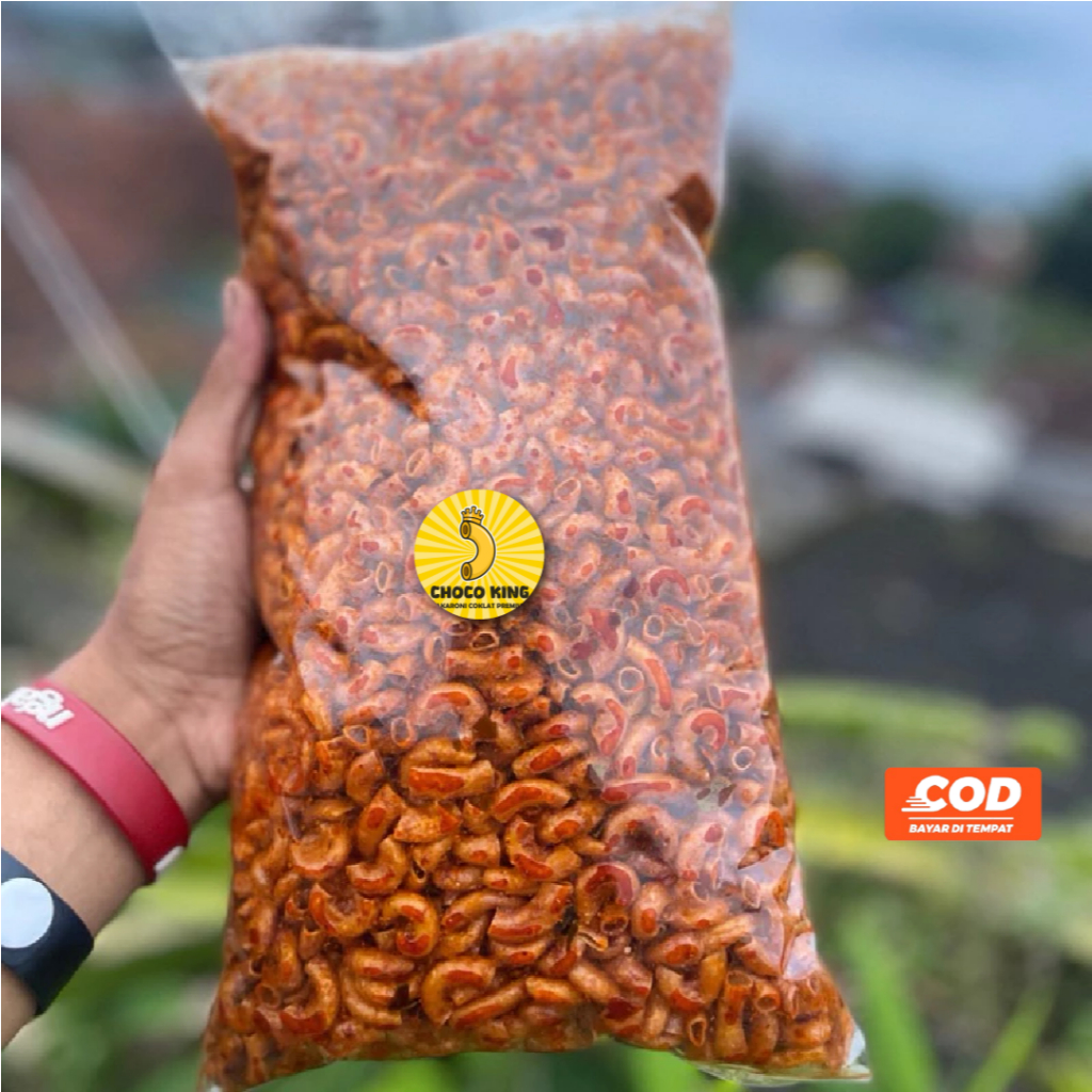 

500 GRAM MAKARONI CIKRUH PEDAS DAUN JERUK TIDAK PELIT BUMBU - CEMILAN VIRAL