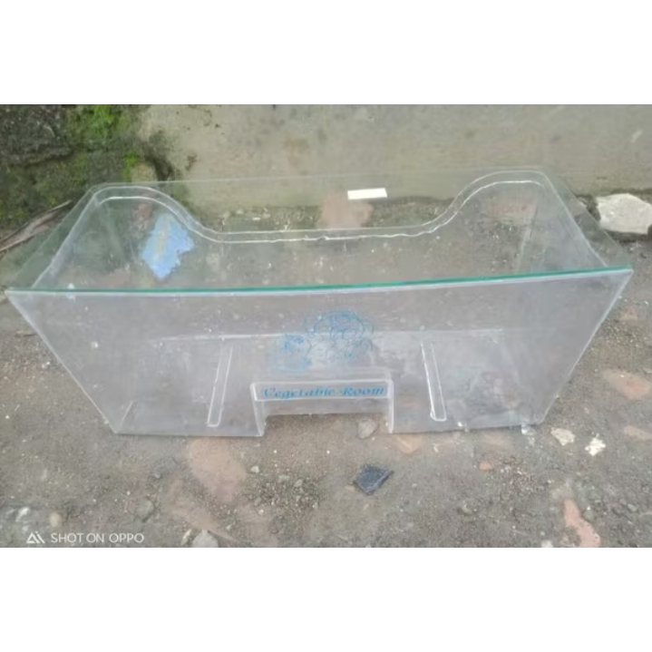 RAK SAYUR KULKAS SANYO/AQUA 1 PINTU SLIM ORIGINAL COPOTAN