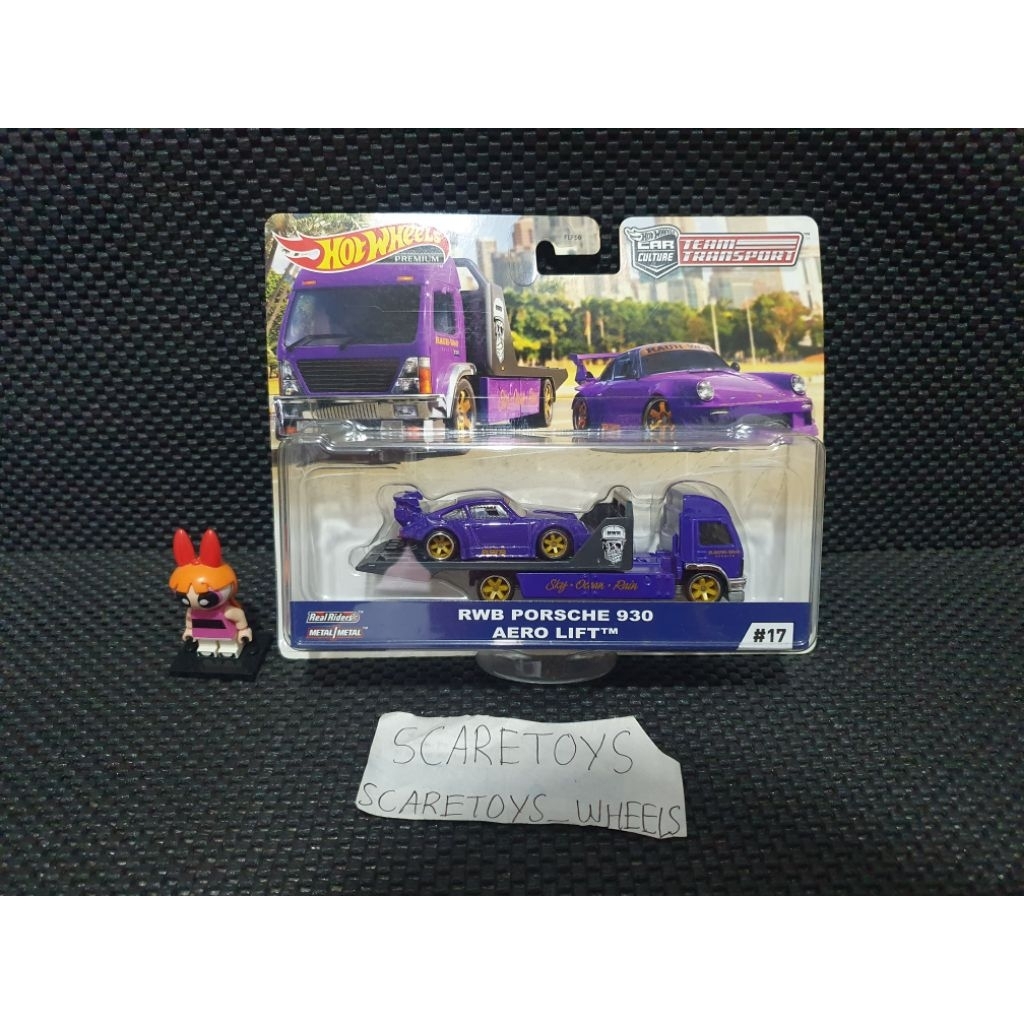 Hot wheels RWB Porsche RWB 930 Aero Lift Ungu Team Transport