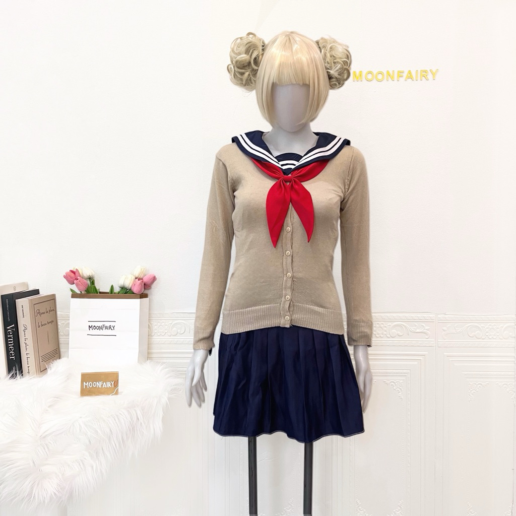 【Moonfairy】Ready Stock - Himiko Toga Costume Cosplay My Hero Academia Fullset Wig Anime Boku No Hero