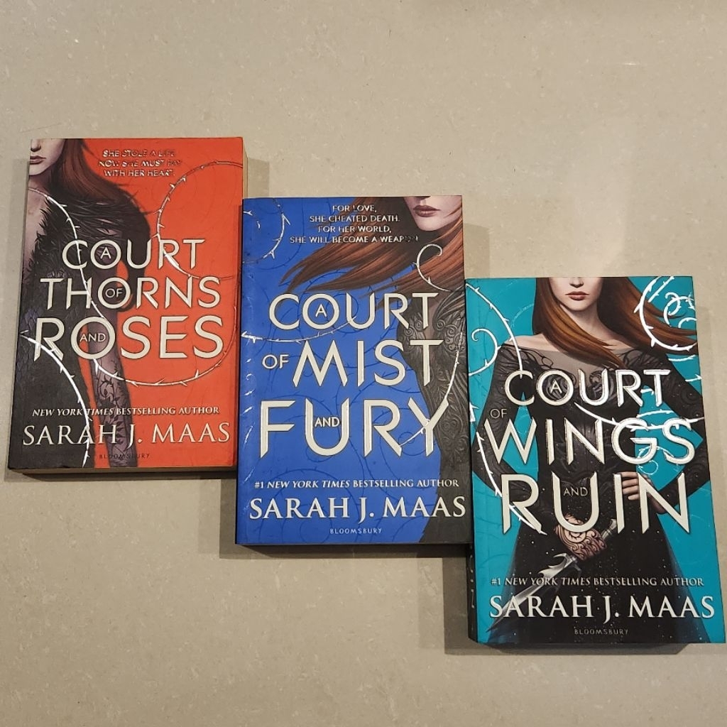 A Court of Thorns and Roses Original Cover Set Trilogy Preloved Novel ACOTAR