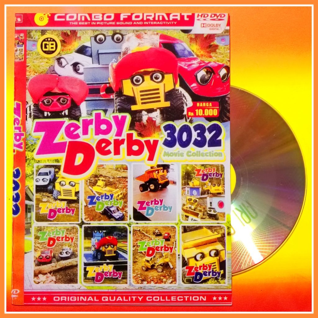 Kaset Film Kartun Anak Koleksi Mobil Zerby Derby Vol.3032 Edisi Terbaru Bahasa Indonesia