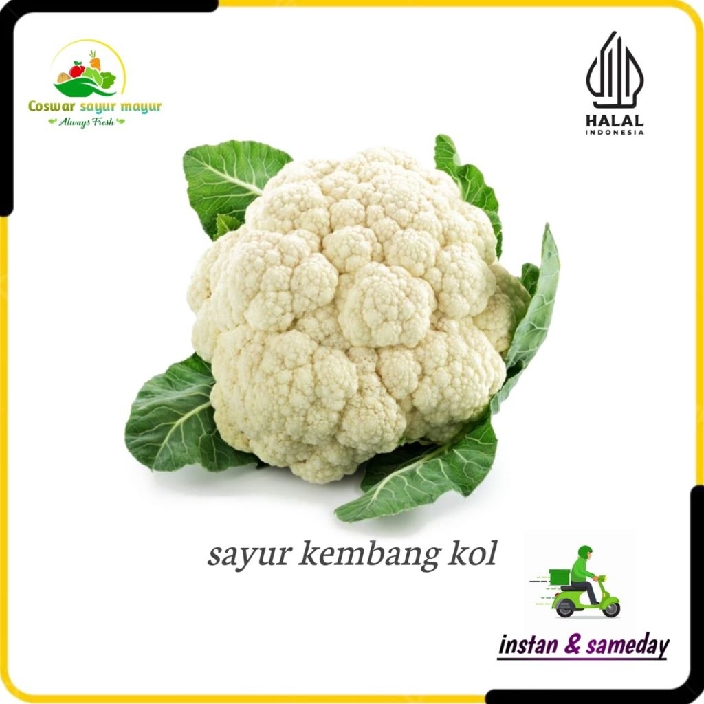 

{ 1 kg } 1000gram kembang kol sayuran segar kualitas terbaik