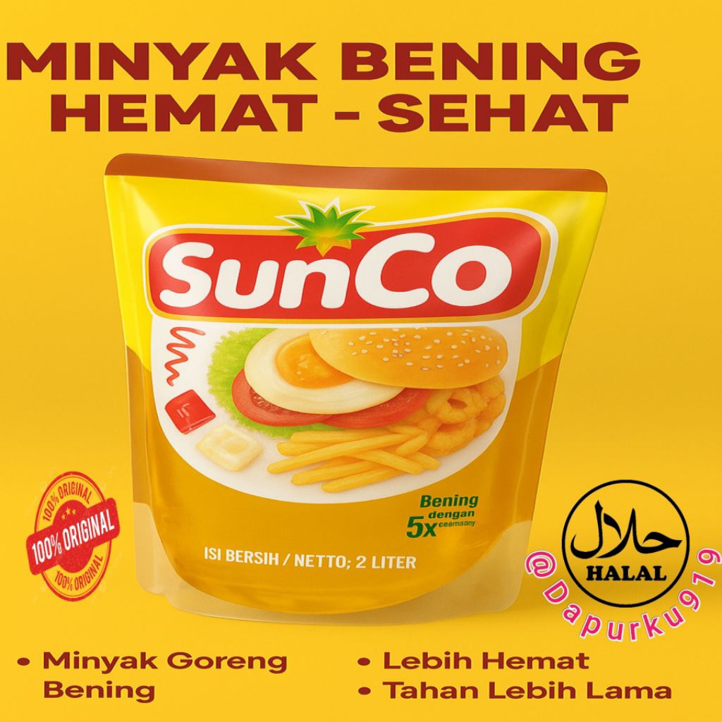 

Minyak Goreng SunCo Refill 2 Liter – Minyak Goreng Bening & Sehat untuk Masakan Lezat
