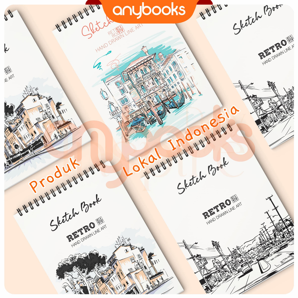 

Anybooks Sketchbook Vintage A5 Buku Gambar Vertikal Jilid Spiral Buku Sketsa 40 Lembar/ 80 Halaman