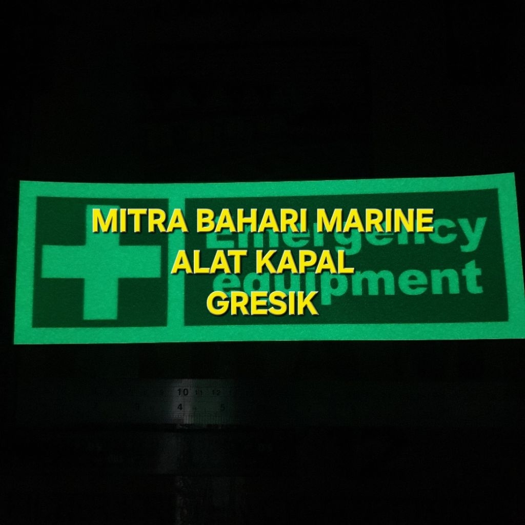 

Stiker IMO Symbol IMPA 334173 Emergency Equipment Glow In The Dark