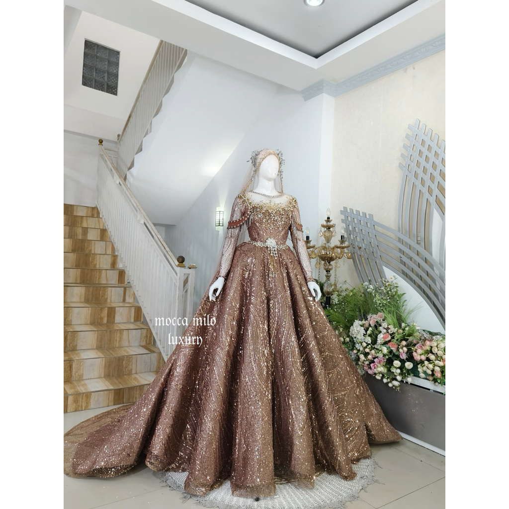 GAUN BARBIE MEWAH BEREKOR | BAJU PENGANTIN PRINCESS | KEBAYA PENGANTIN MODERN | BAJU PENGANTIN INDIA