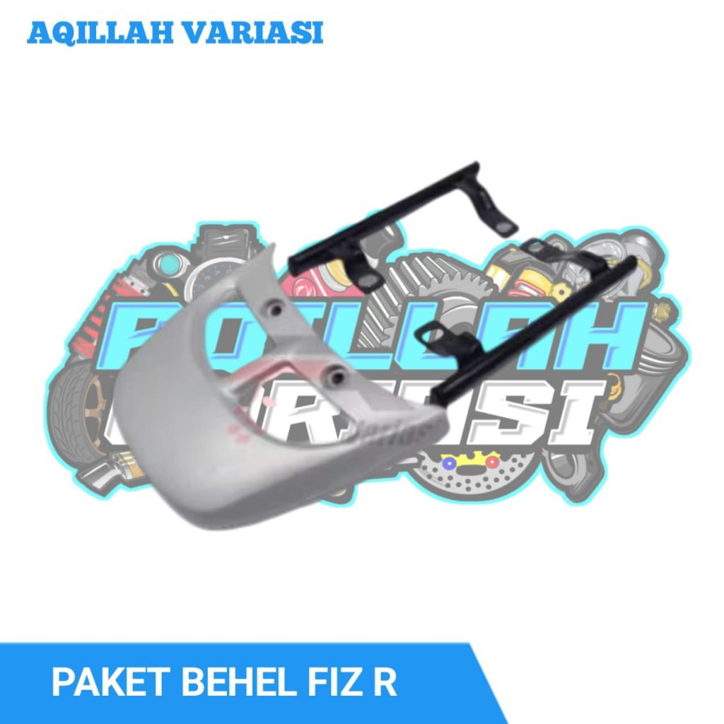 Paket Begel Fiz R Dan Behel Samping Fizr Dan Belakang Hitam Silver Satu Set Aqillah Variasi