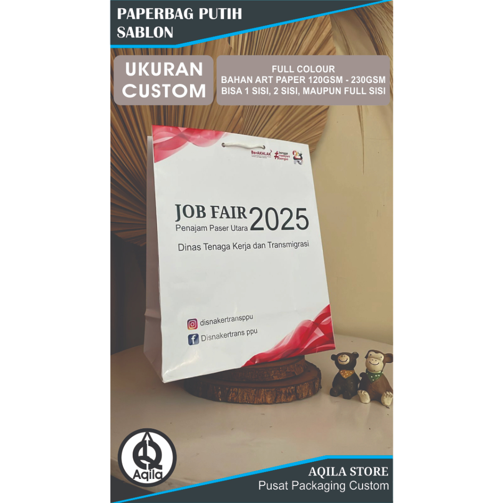 

Paperbag art paper full colour tebal custom ukuran