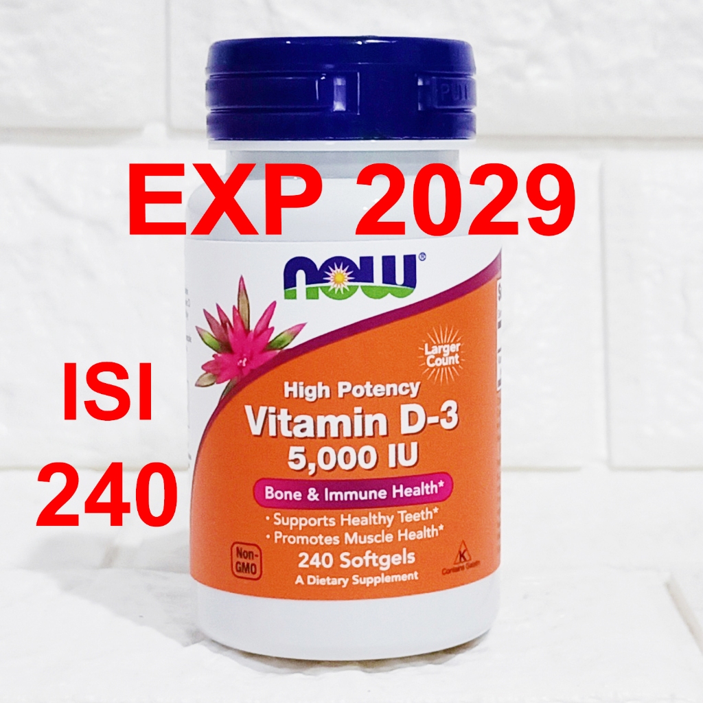 Now Foods Vitamin D3 5000 iu Isi 240 Softgel Now Food Vit D3 5000 iu Now D3 5000