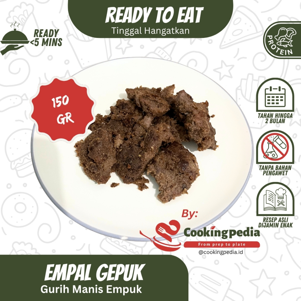 

[Cookingpedia] Empal Gepuk I Daging Sapi Siap Masak I Paket Masak Lengkap I Ready to Cook I Ready to Eat I Siap Saji I Lauk Harian