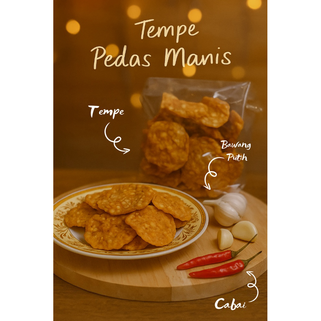 

Keripik Tempe Goreng Manis Pedas - Renyah, Pedas, Manis!!! Oleh Oleh Bandung