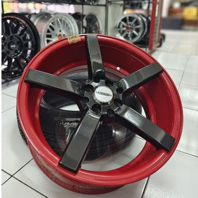 Velg Mobil Ring 17 Vossen Black Red 1 Set (4pcs)