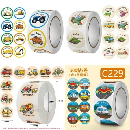 

±500 PCS STIKER ROLL DIY CAR CARTOON EMO DAY STICKER LABEL TEMPEL