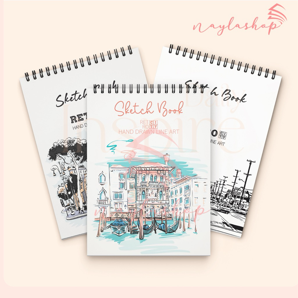 

[READY] Buku Gambar Sketcbook Uk A5 Vertikal Jilid Spiral Buku Sketsa 40lembar/80halaman