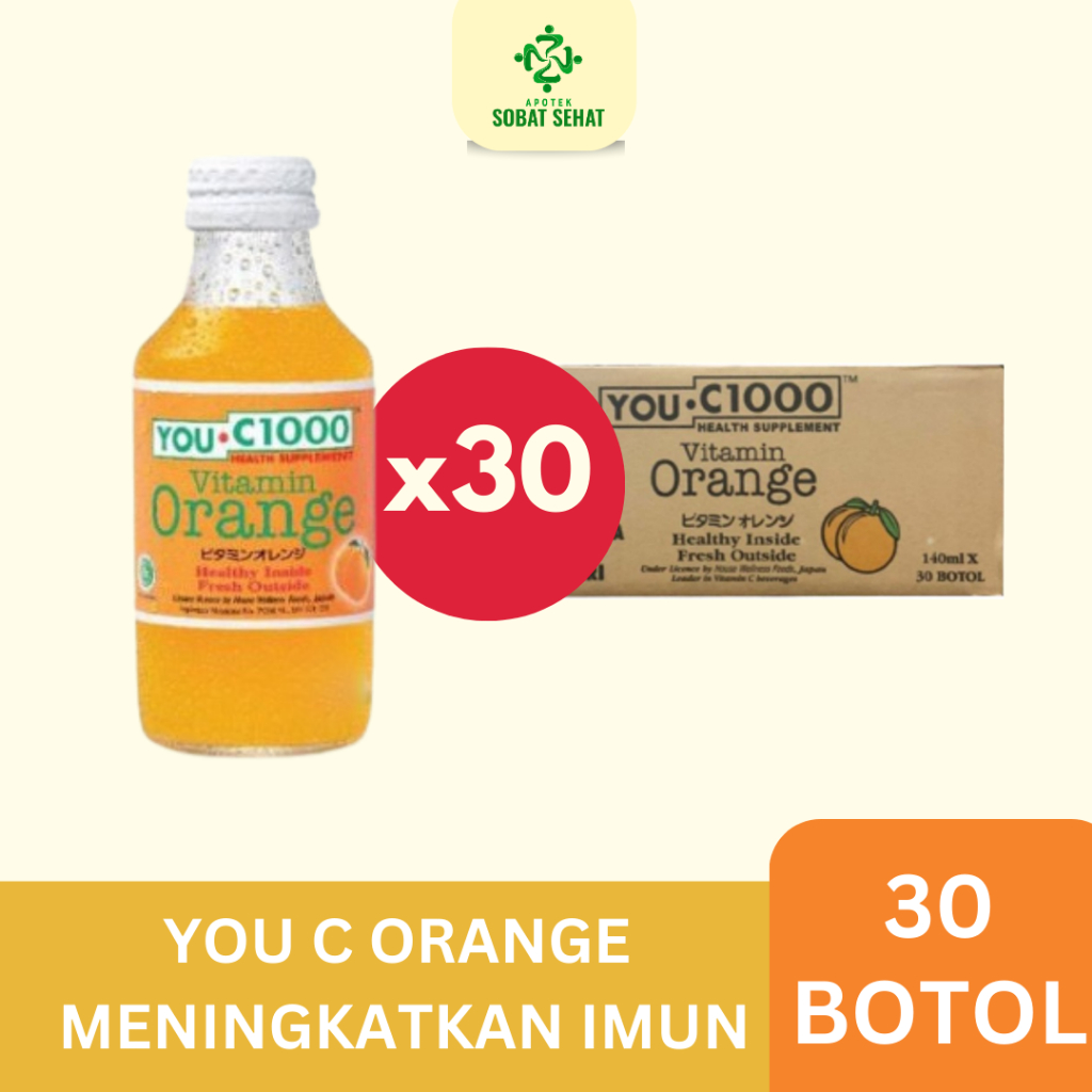 [30 BOTOL] YOU C1000 Orange 1 BOX 1 Karton ISI 30 Botol @140 ml