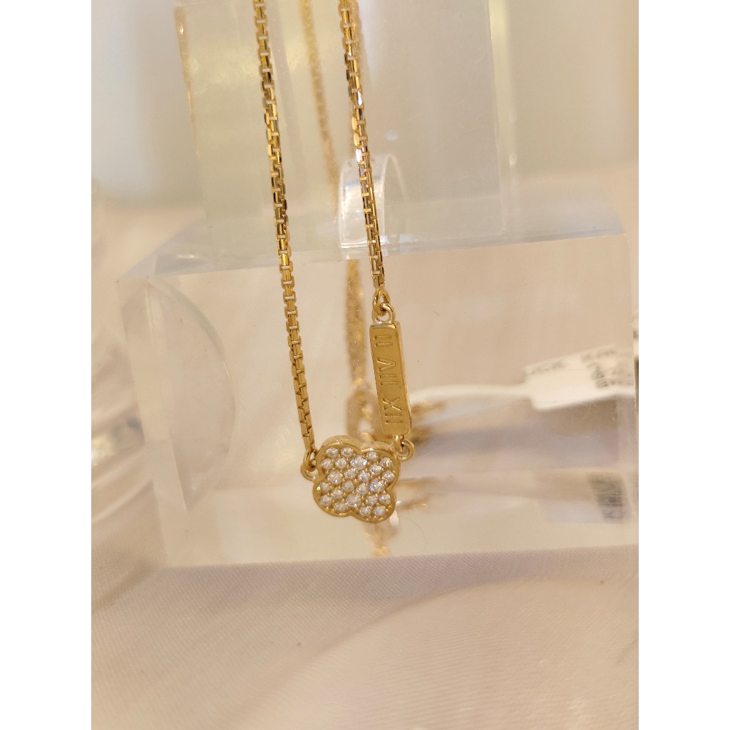 kalung anak emas 8k model variasi rantai italy clover mt.putih