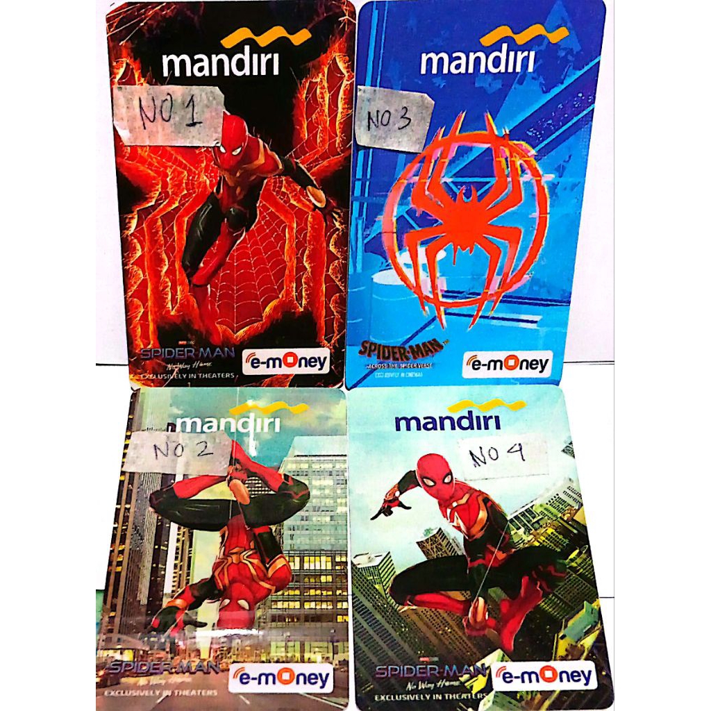 E-Money Spiderman – Pilih Desain Gambar Sendiri