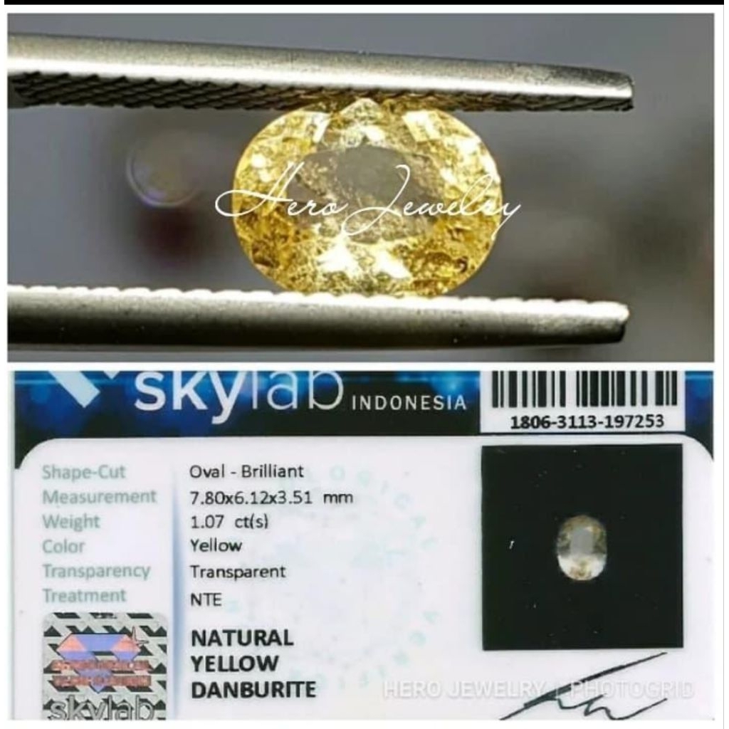 RARE. NATURAL  YELLOW DANBURITE Ada blue sapphire ceylon safir srilanka ruby birma garnet tsavorite 