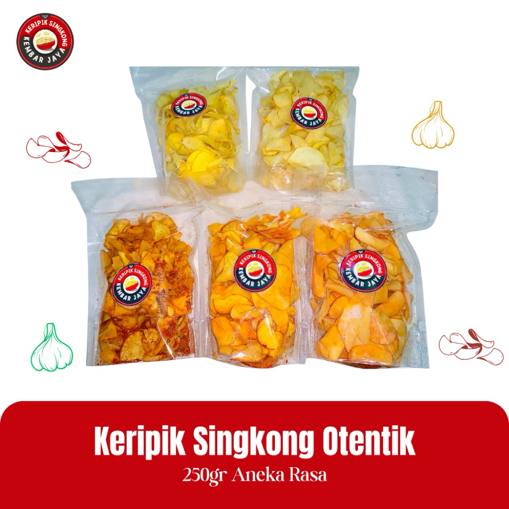

Keripik Singkong Otentik 250gr Aneka Rasa | Cemilan Gurih Renyah | Makanan Ringan Tradisional Kekinian | Snack Rumahan Pedas Manis