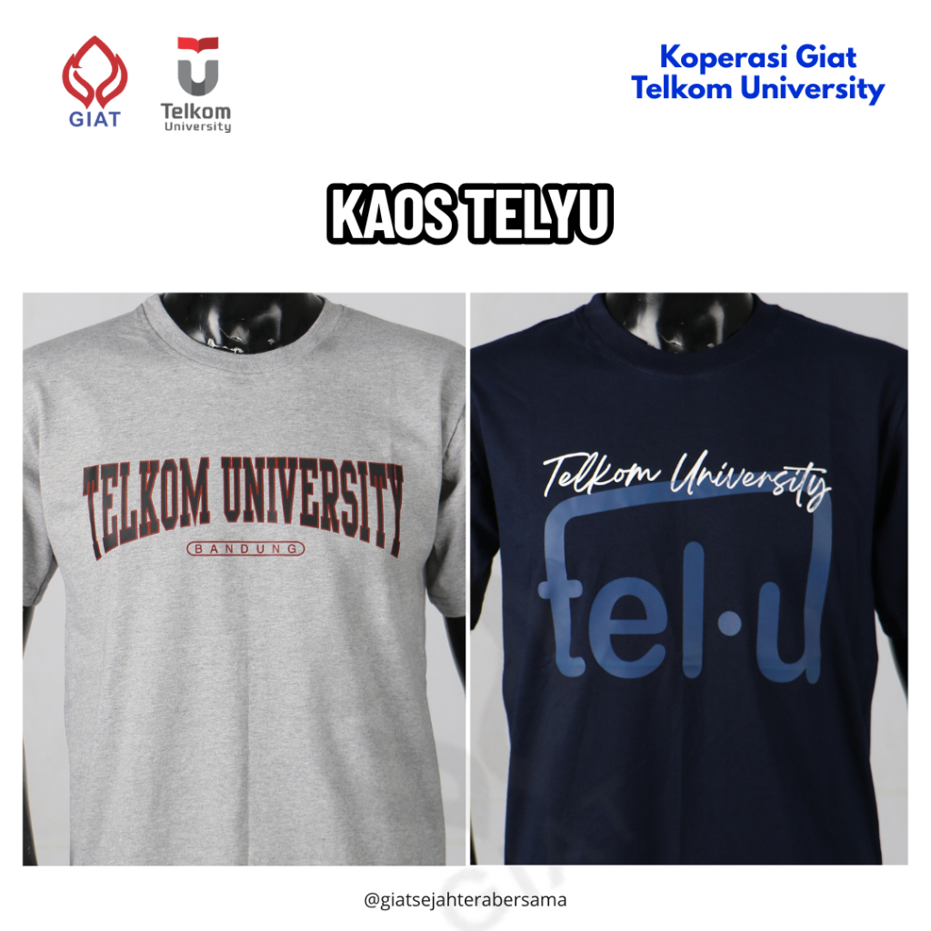 KAOS TELKOM UNIVERSITY | KAOS LENGAN PENDEK TELKOM UNIVERSITY | MERCHANDISE TELKOM UNIVERSITY | KAOS
