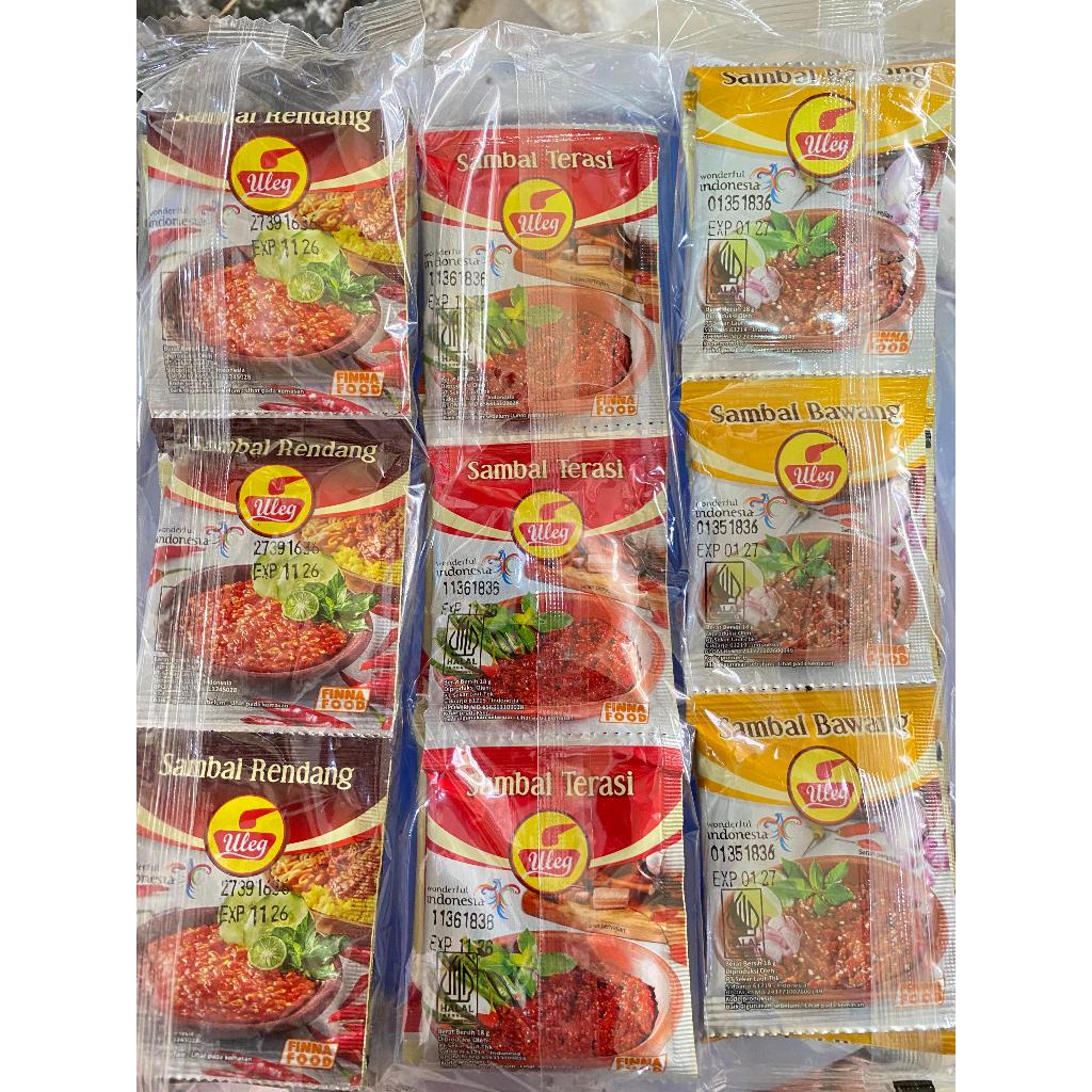 

SAMBAL ULEG FINNA KEMASAN SACHET - 1 PACK ISI 10 SACHET (20 GRAM)