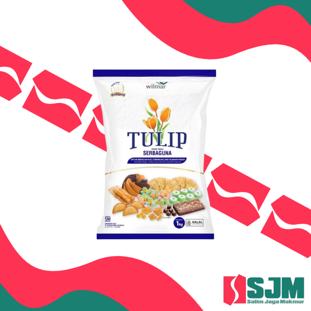 

Tulip Tepung Terigu Serbaguna 1Kg – Tepung Serbaguna untuk Aneka Masakan