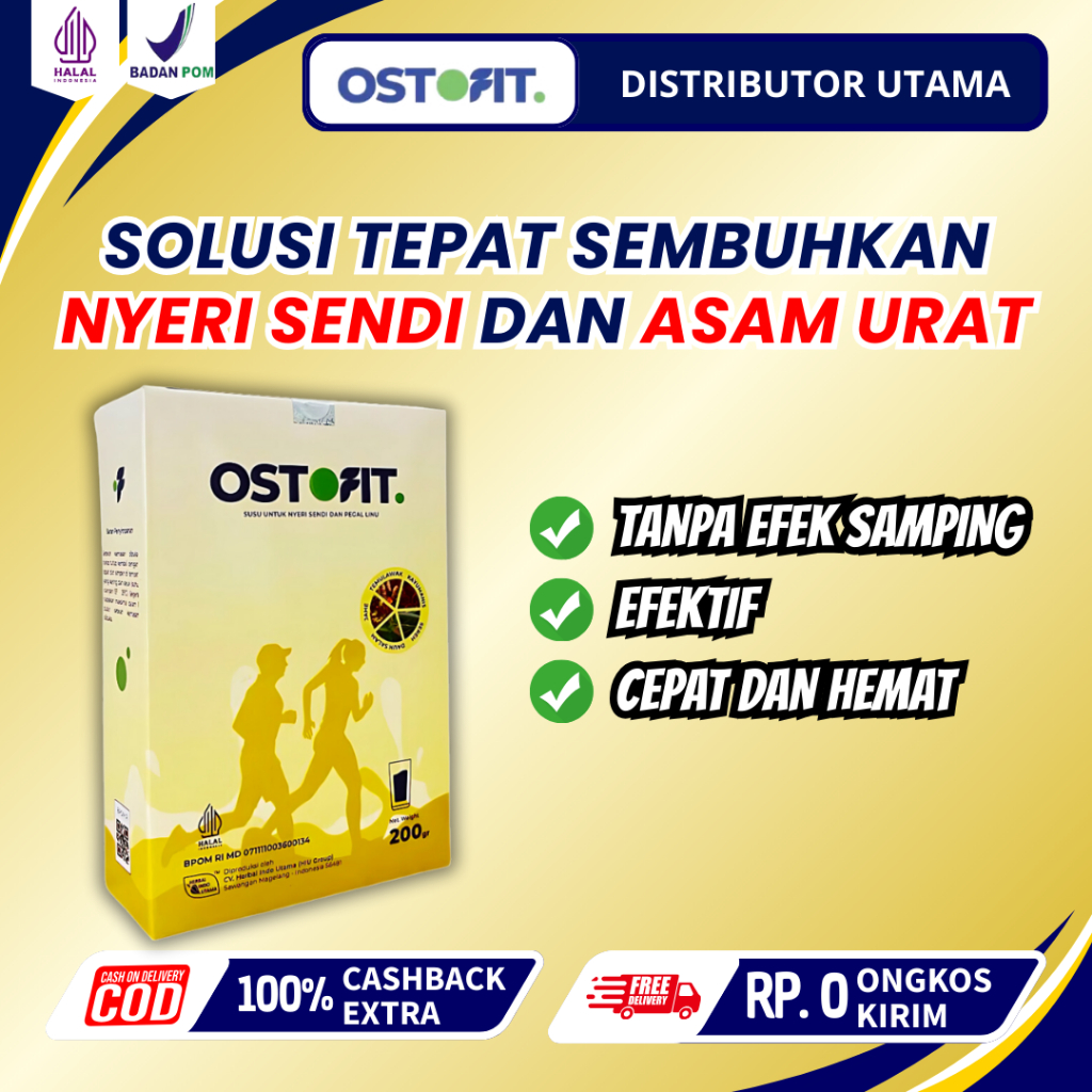 

OSTOFIT - Susu Herbal 200gr - Solusi Tepat Atasi Nyeri Sendi dan Asam Urat - BPOM dan HALAL MUI