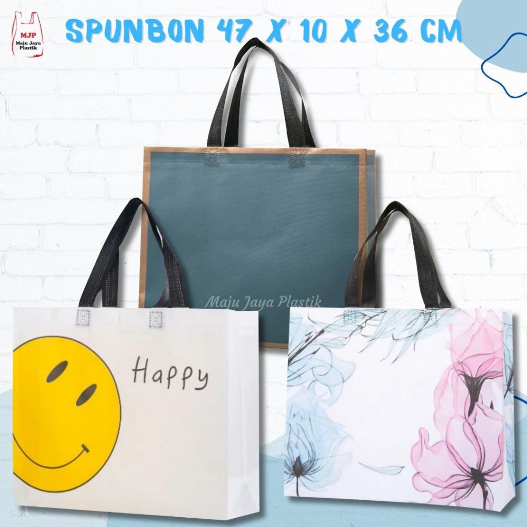 

Tas Spunbond 47x10x36 cm Motif Polos Tas Belanja Ramah Lingkungan Tebal & Tahan Lama