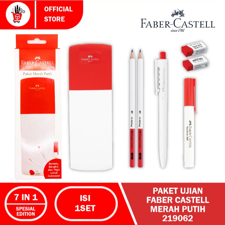 

PAKET UJIAN FABER CASTELL MERAH PUTIH 219062 7 IN 1 SPECIAL EDITION (1SET)