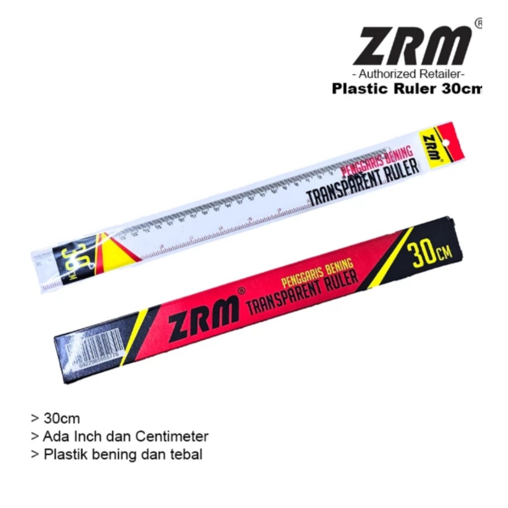 

Penggaris Mika -Penggaris Plastik Tebal 30 cm ZRM / Penggaris 30 cm