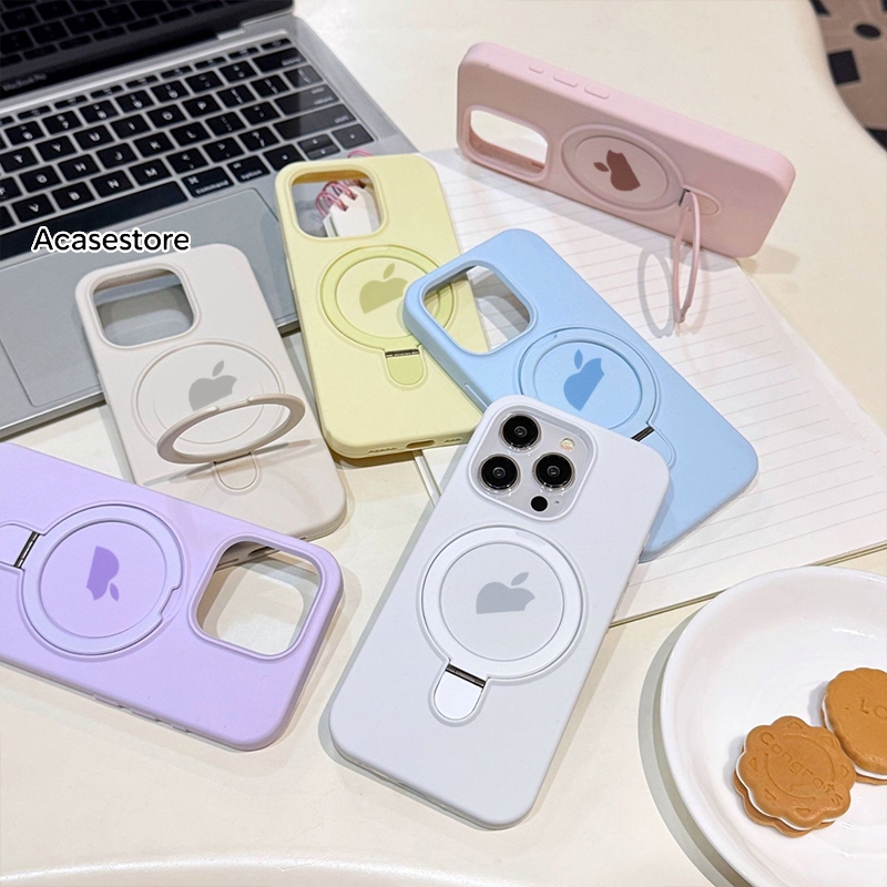 ACASESTORE Casing Case Magsafe Stand Ring Designed With Stiker Logo Compatible For Iphone 11 12 13 1
