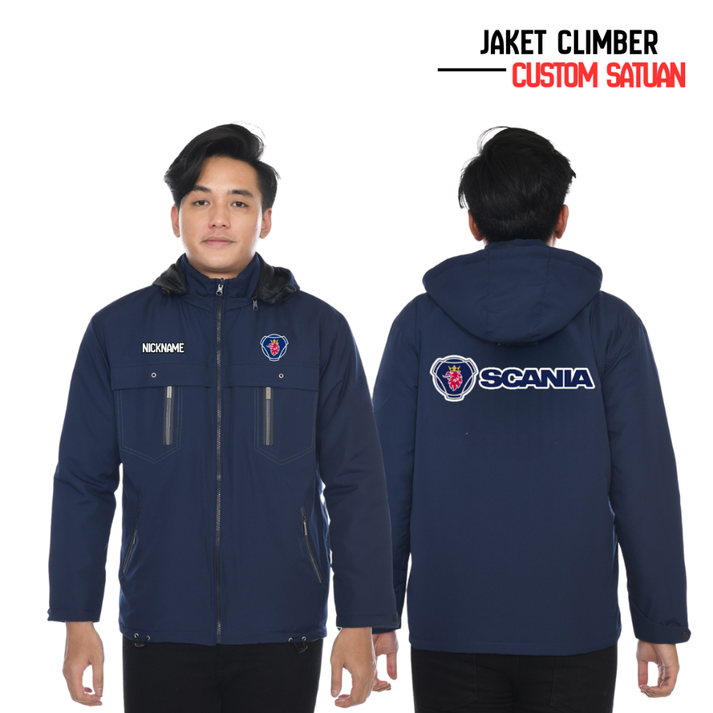 Jaket Scania Custom Perusahaan Scotlight Satuan Jaket Pria Custom Scania