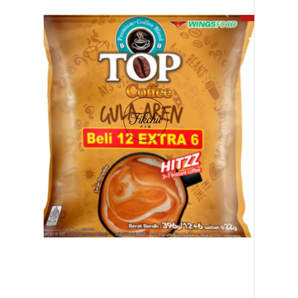 

Kopi top Gula aren 22 gram (pack isi 18 saset) 1 dus isi 180 pcs jual dusan