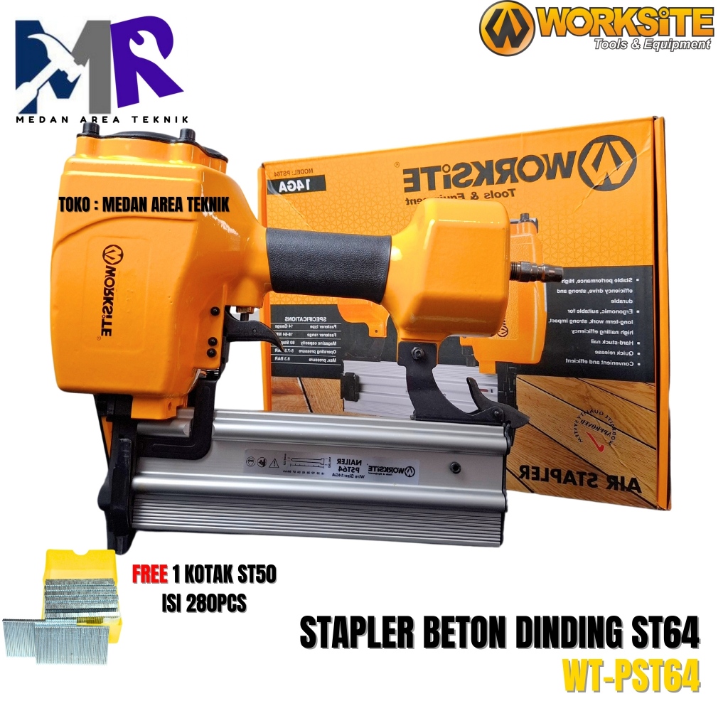

Mesin Stapler Tembak Angin Beton Brad Nailer Concrete ST64