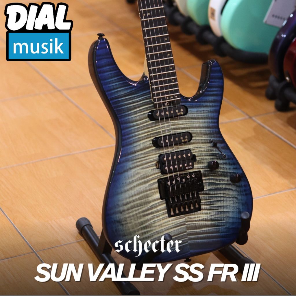 Schecter Sun Valley SS FR III in Sky Blue Burst - Gitar Elektrik Schecter Sun Valley Floyd rose - Sc