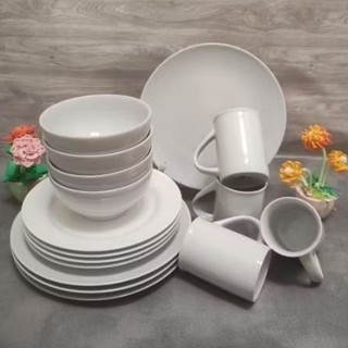 Dinner set putih 24 pcs