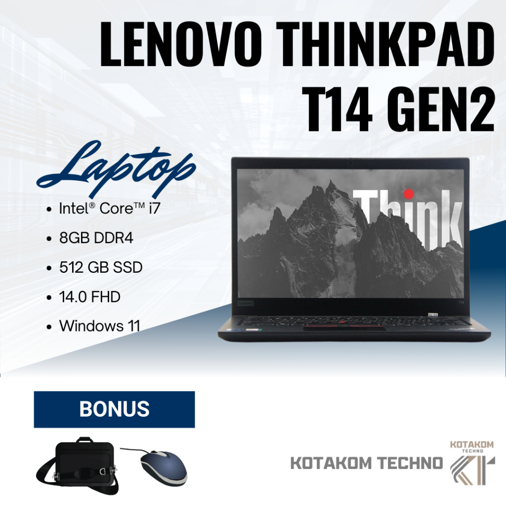 LAPTOP Lenovo ThinkPad T14 Gen 2 / RAM 8GB / SSD 512GB / Windows 11
