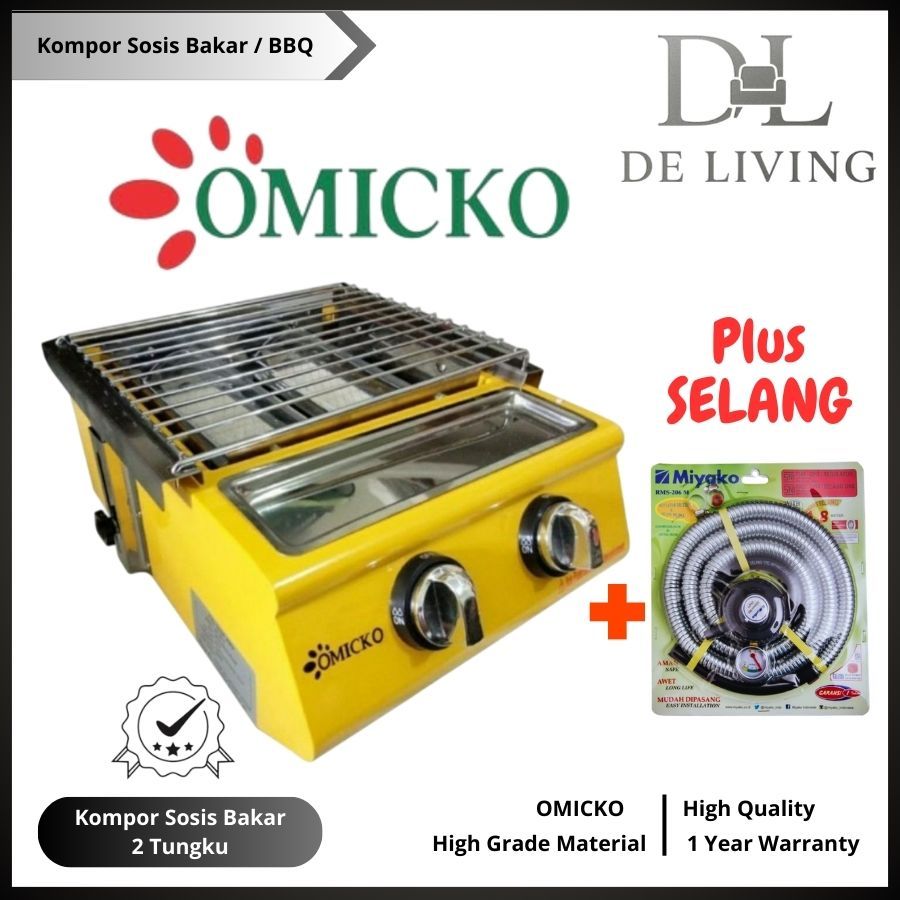 PROMO Kompor Panggang Sosis 2 Tungku OMICKO FREE SELANG / Kompor Bakaran Sosis 2 Tungku