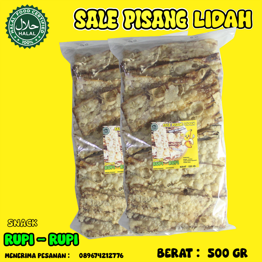

Rupi - Rupi Snack Sale Pisang Lidah krispy berat 500gr