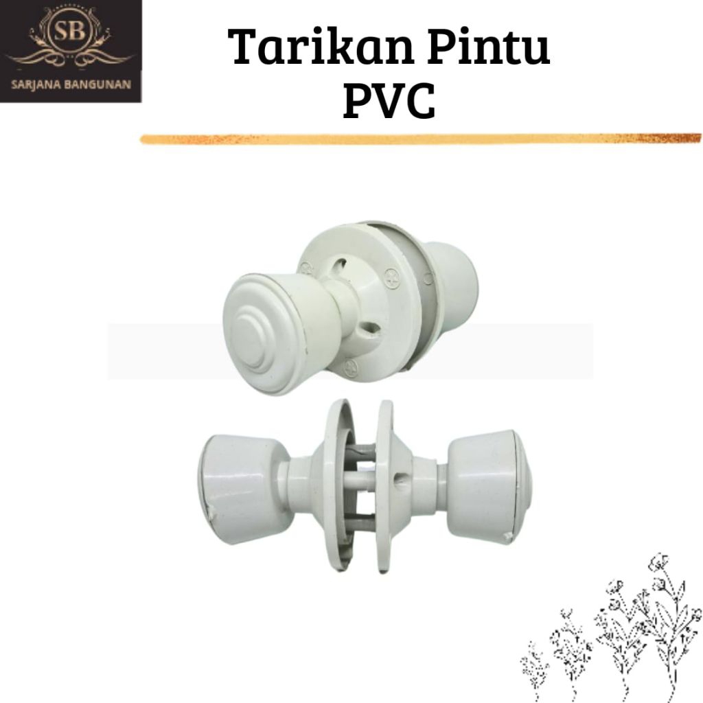 Tarikan Pintu Kamar Mandi PVC Putih