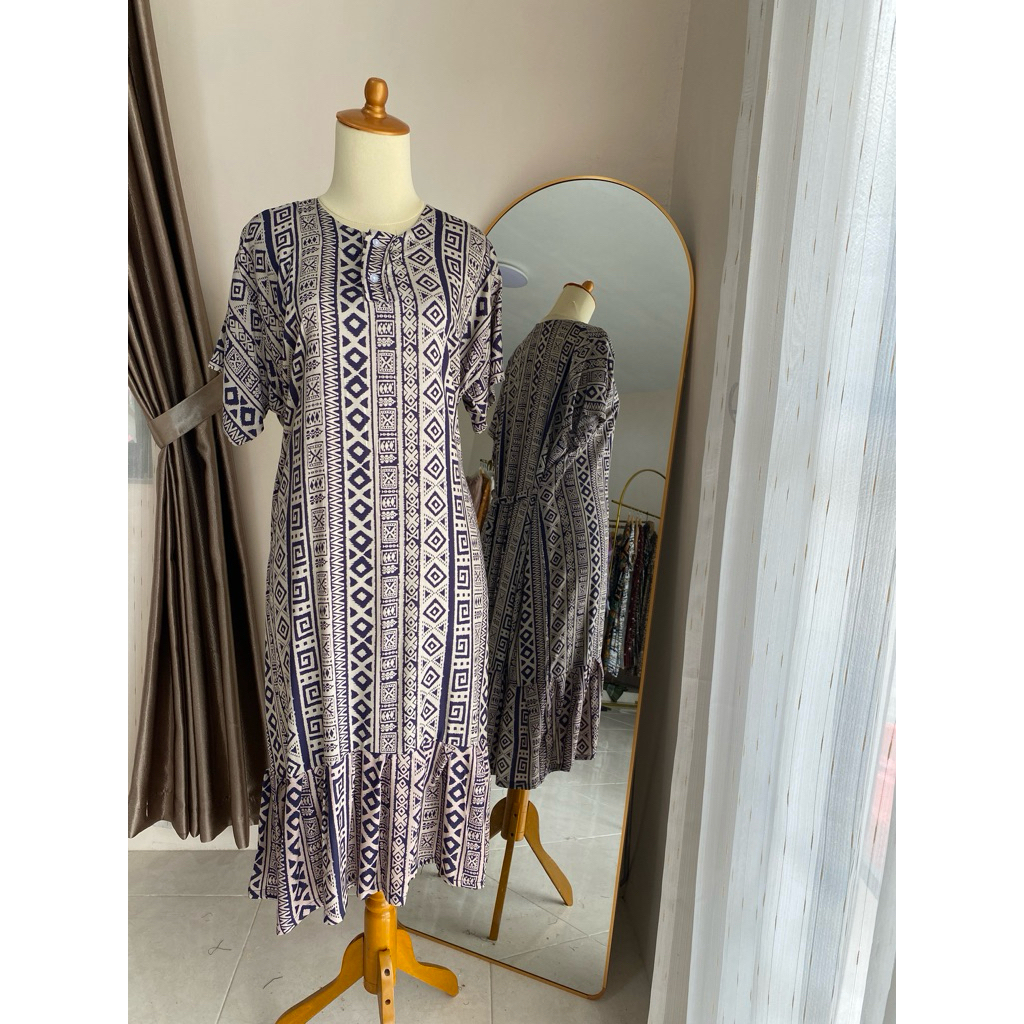 Daster Ibu Kancing Rayon Jumbo Busui Grosir Daster Jember