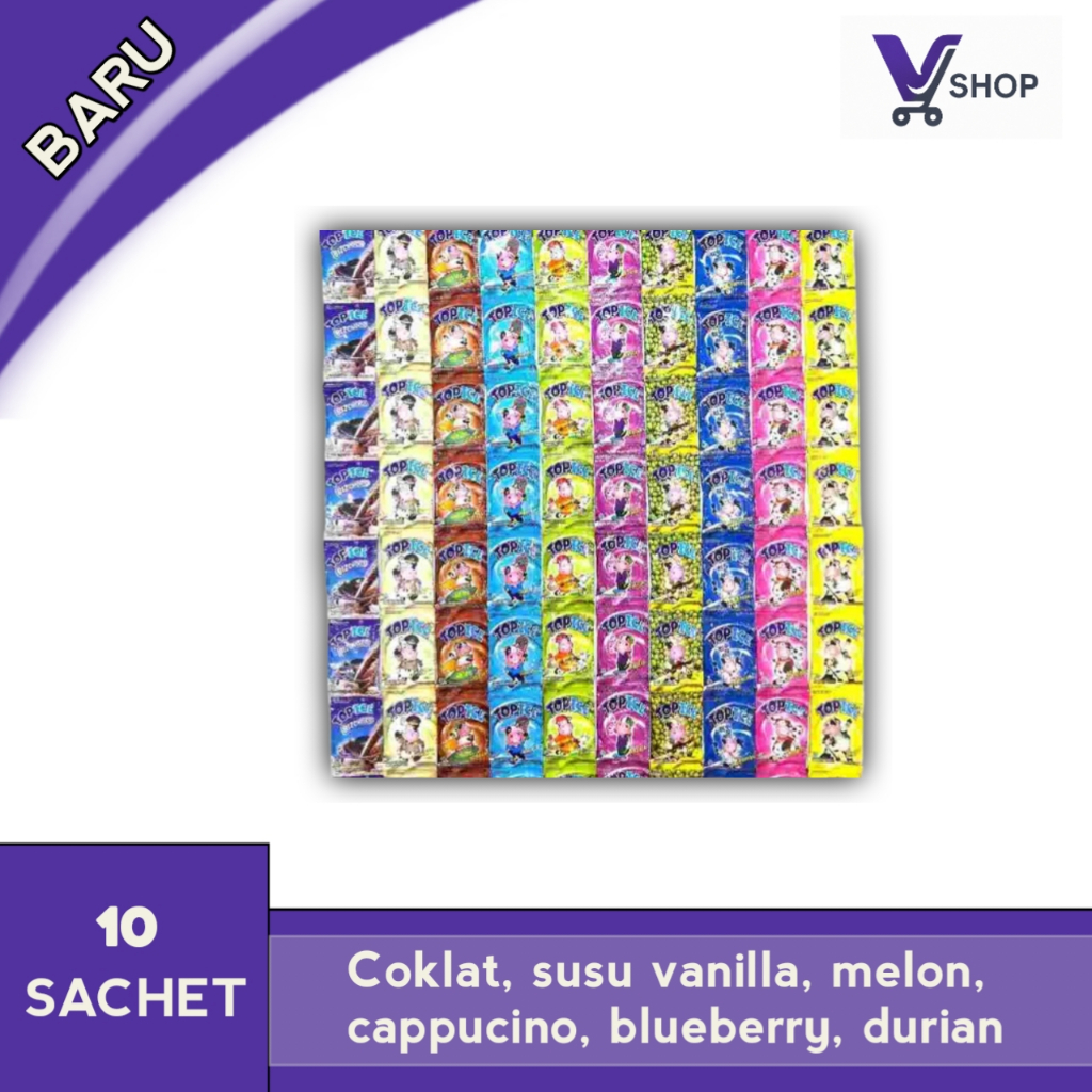 

(Vshop) Top ice 1 renceng - 10 sachet