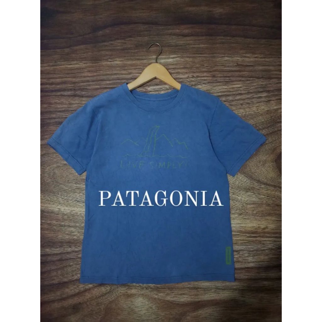 T-SHIRT KAOS PATAGONIA LIVE SIMPLY ARTIKEL VINTAGE PRIA/UNISEX SECOND PRELOVED