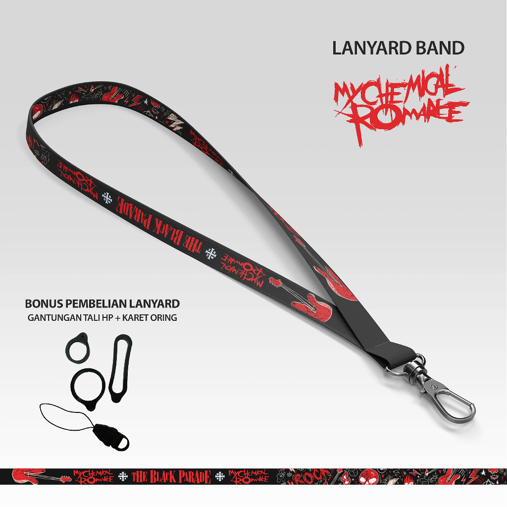 

My Chemical Romance - Lanyard | Gantungan Id Card | Tali Lanyard | Lanyard My Chemical Romance | Id Card | Lanyard Band 1.5cm