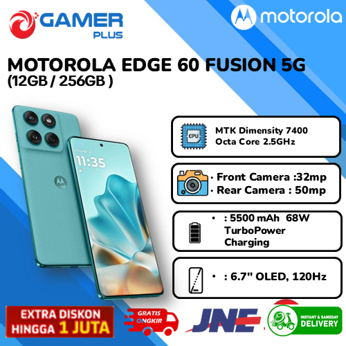 MOTOROLA Edge 60 Fusion 5G NFC 12/256 GB Original Resmi Official