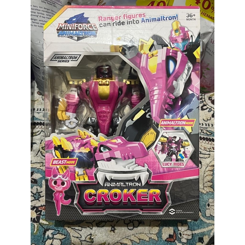 Toys Kingdom Miniforce Robot Animaltron Croker S4 Kids Toy Action Figur Mainan Koleksi Anak Miniatur