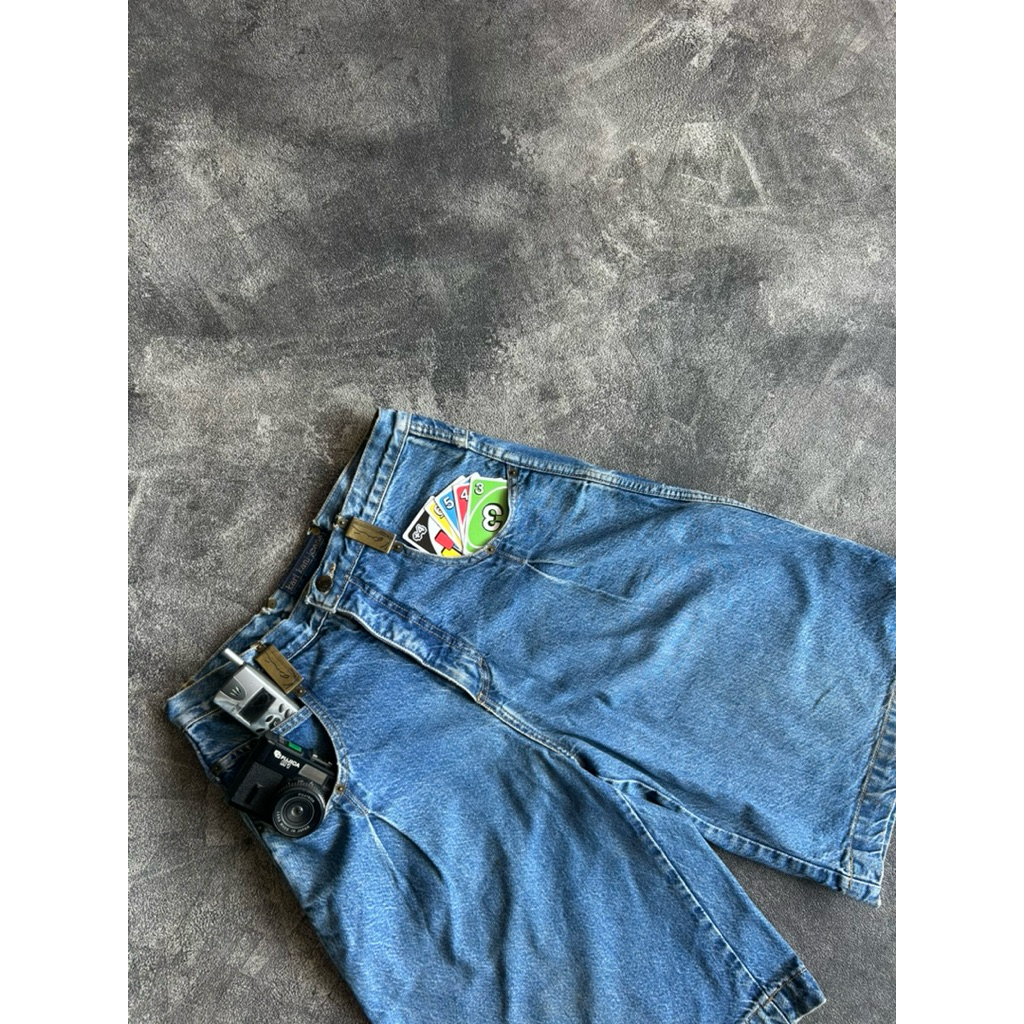 Celana Jeans / 80s Jorst Karl Kani blue big short pant scnd