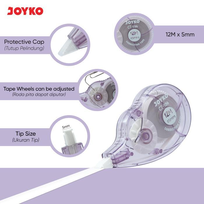 

JOYKO Pita Koreksi Correction Tape CT-596 12Meter