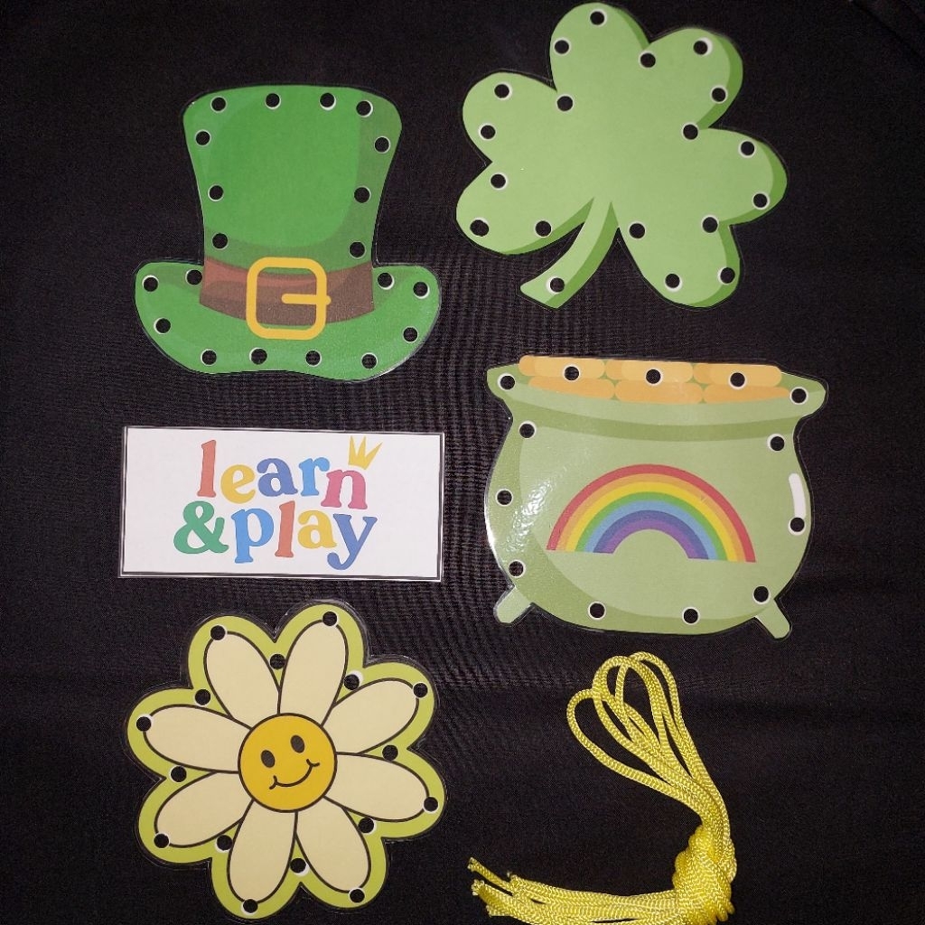 Mainan Montessori/Mainan Edukasi/Mainan Menjahit/Lacing Card untuk anak PAUD - TK